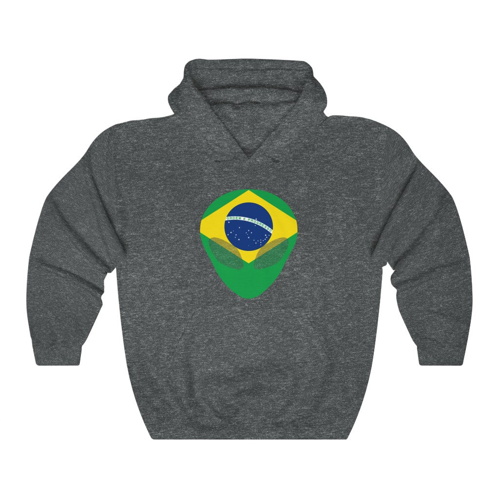 Brazil Alien Flag Hoodie Sweatshirt - Unisex