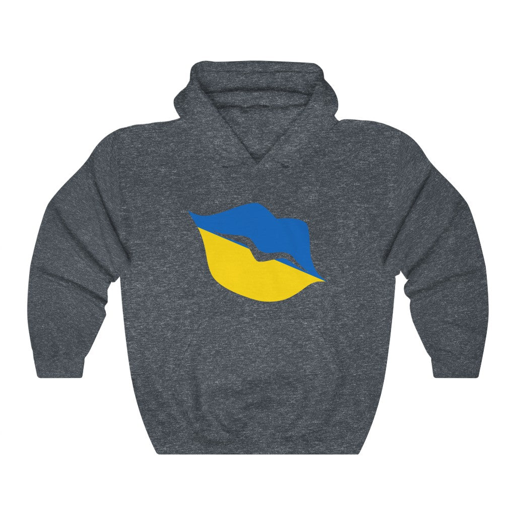 Ukraine Lips Flag Hoodie Sweatshirt - Unisex