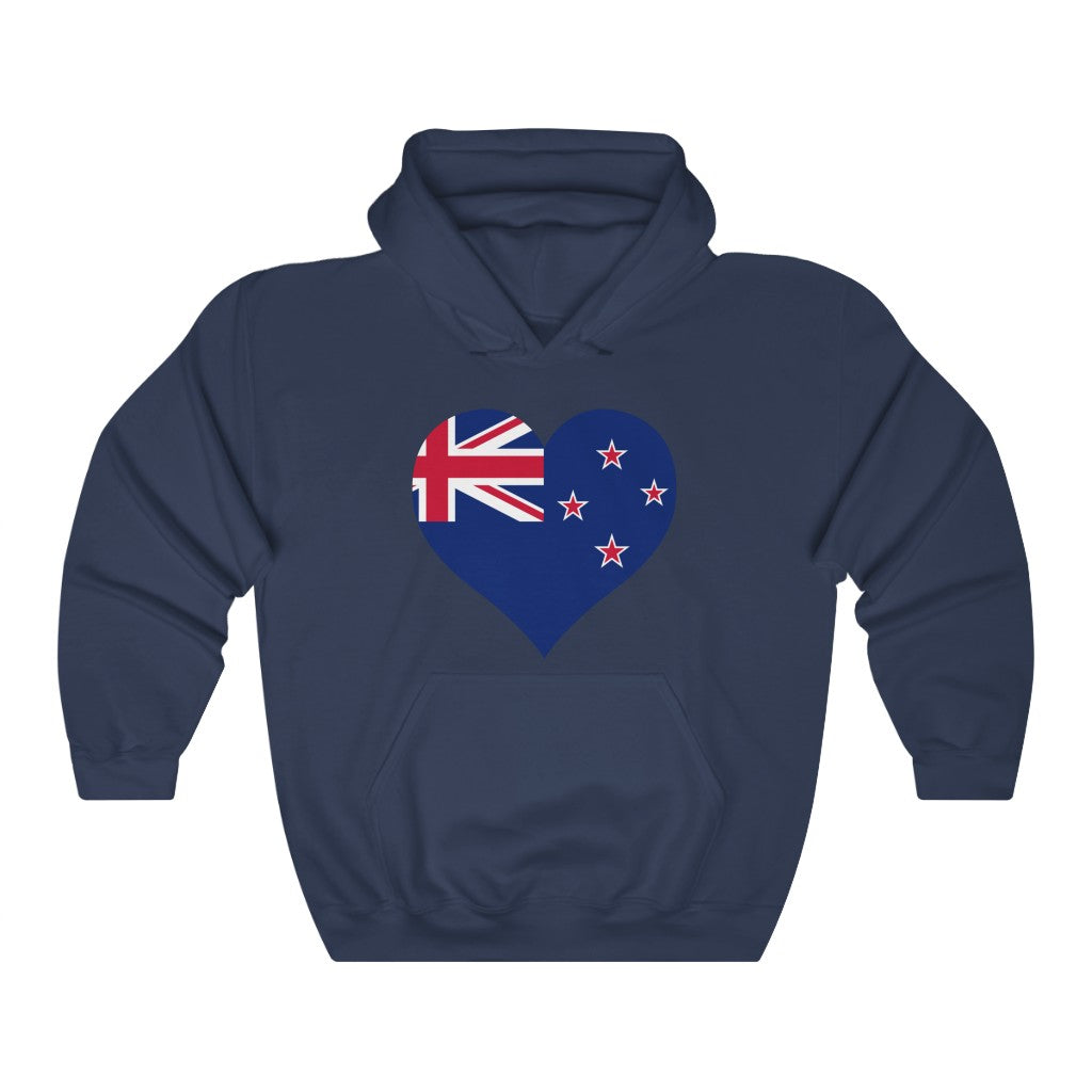 New Zealand Heart Flag Hoodie Sweatshirt - Unisex