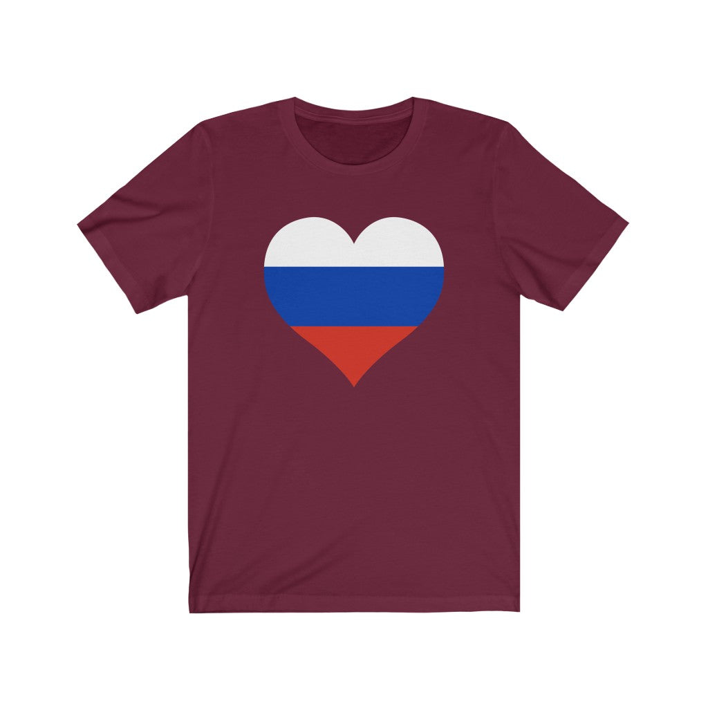 Russia Heart Flag Premium Tee - Unisex