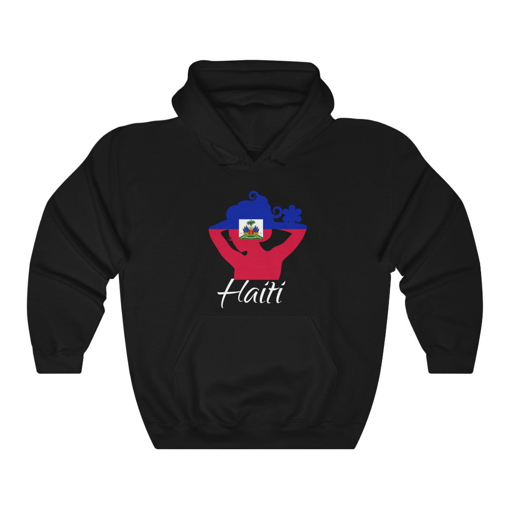 Haiti Lady Flag Hoodie Sweatshirt 2 - Unisex