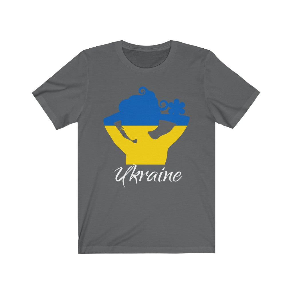 Ukraine Lady Flag Premium Tee 2 - Unisex