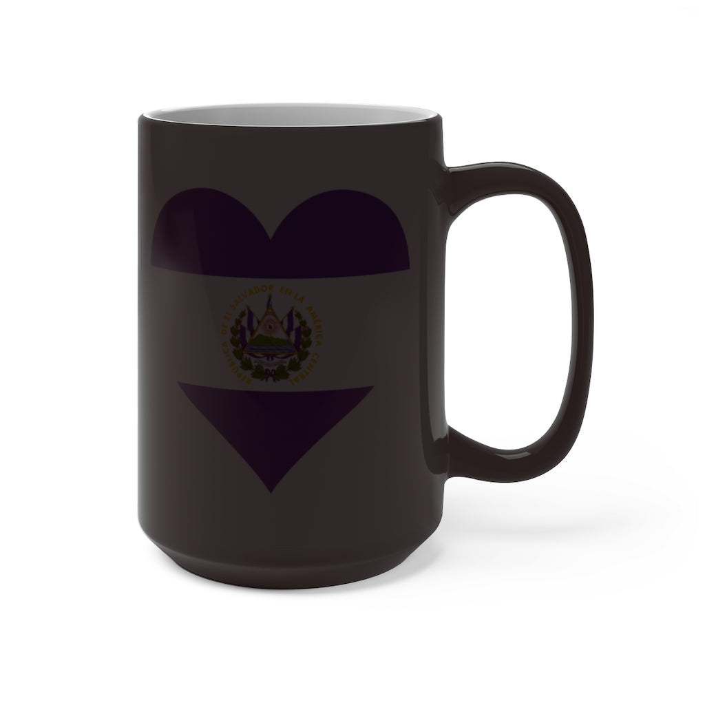 El Salvador Heart Color Changing Mug