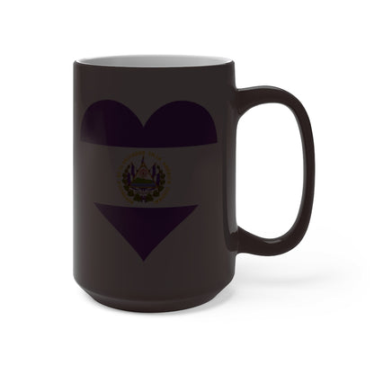 El Salvador Heart Color Changing Mug