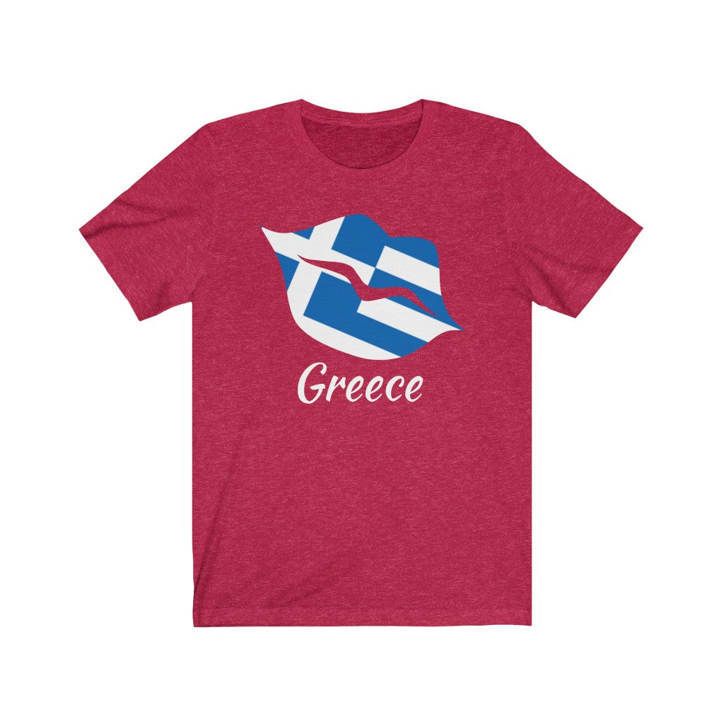 Greece Lips Flag Premium Tee 2 - Unisex