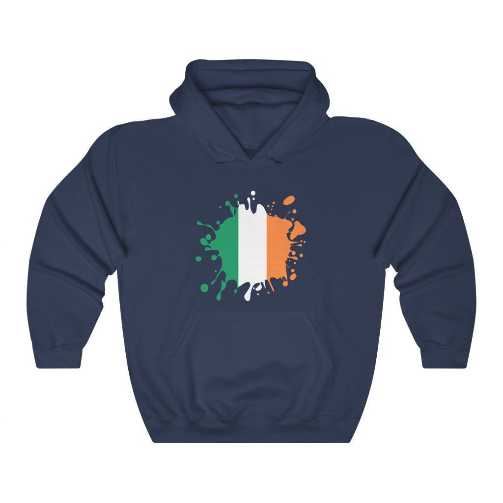 Ireland Splat Flag Hoodie Sweatshirt - Unisex