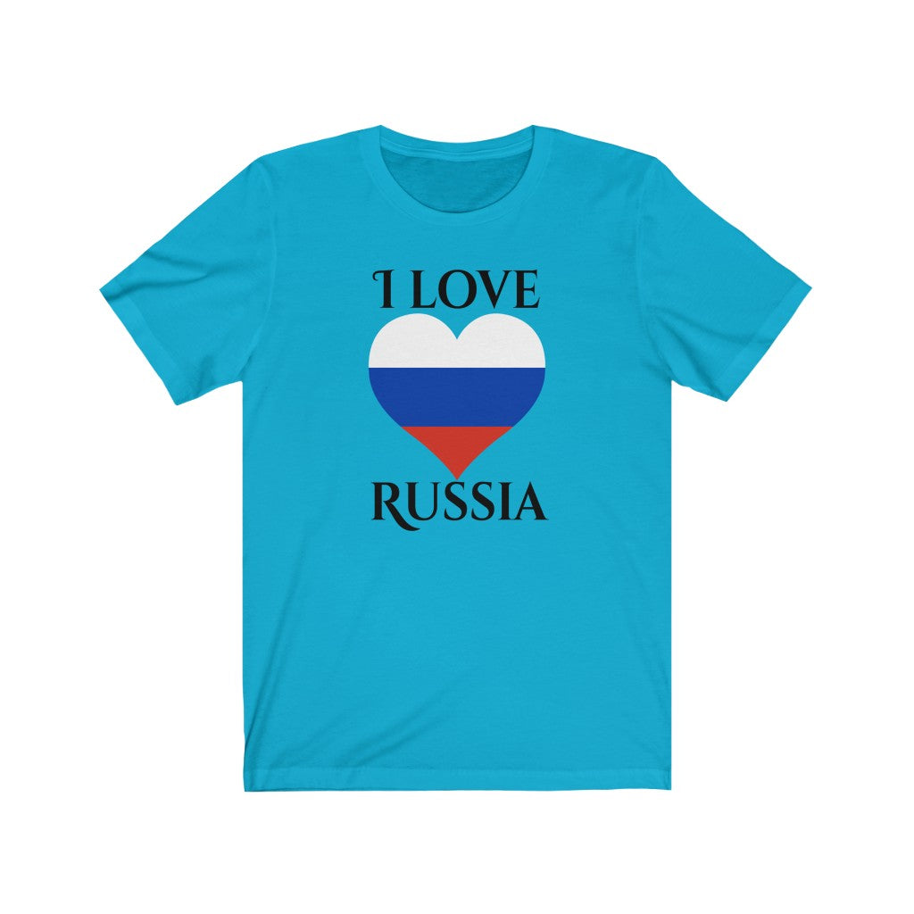 Russia Heart Flag Premium Tee 1 - Unisex