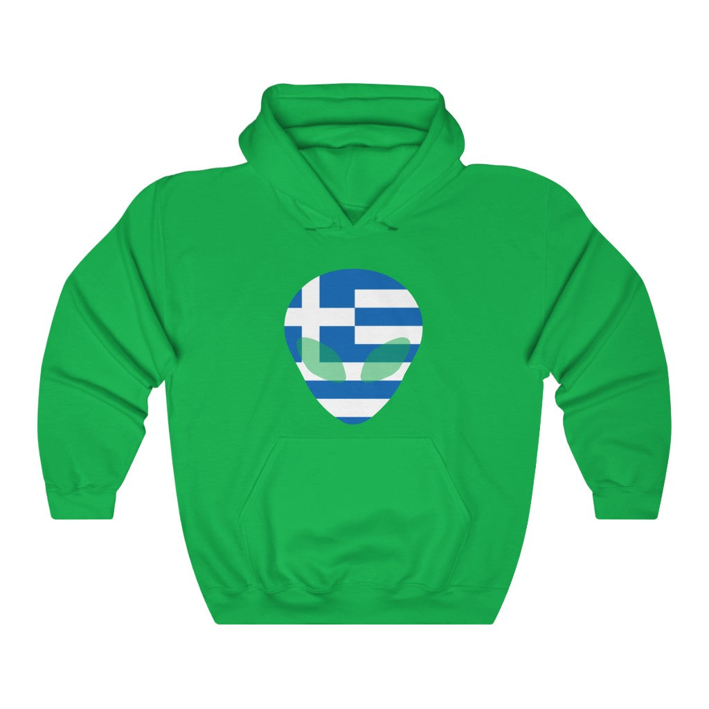 Greece Alien Flag Hoodie Sweatshirt - Unisex
