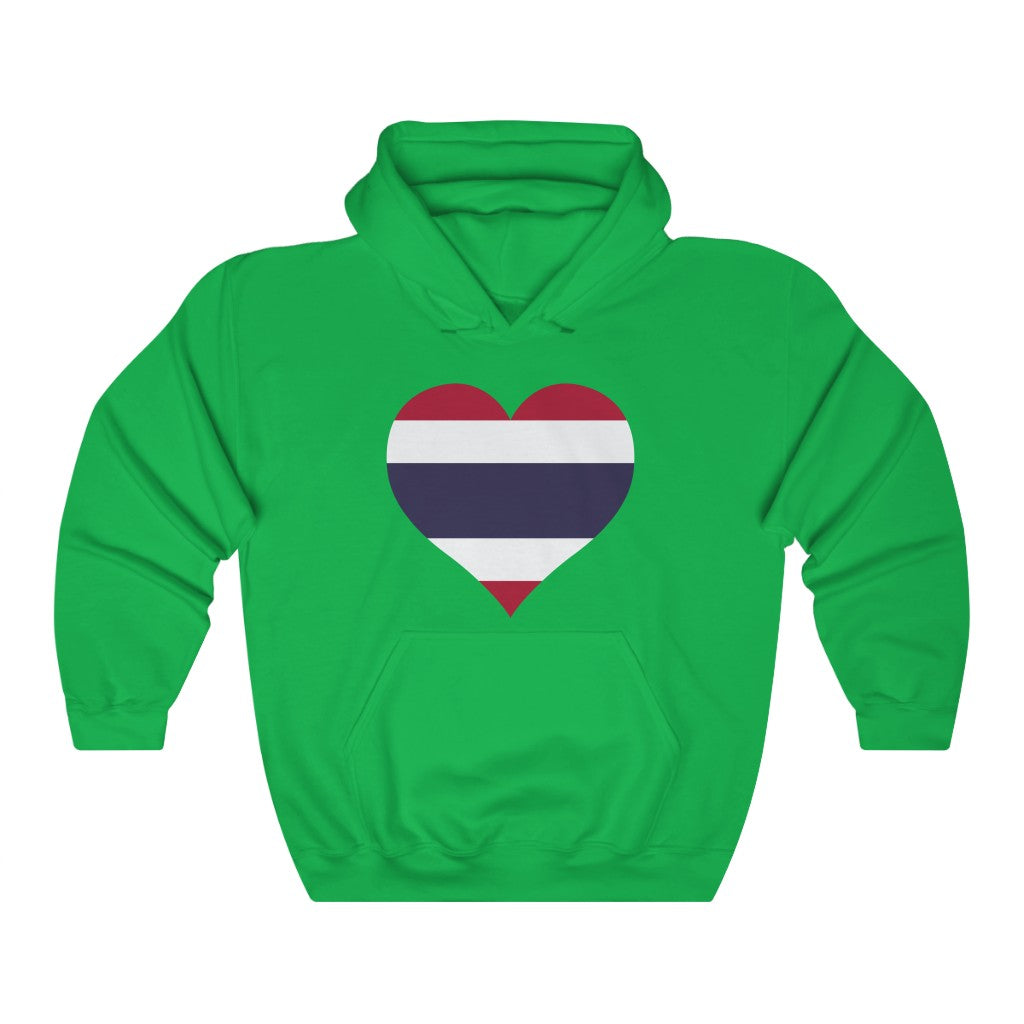 Thailand Heart Flag Hoodie Sweatshirt - Unisex