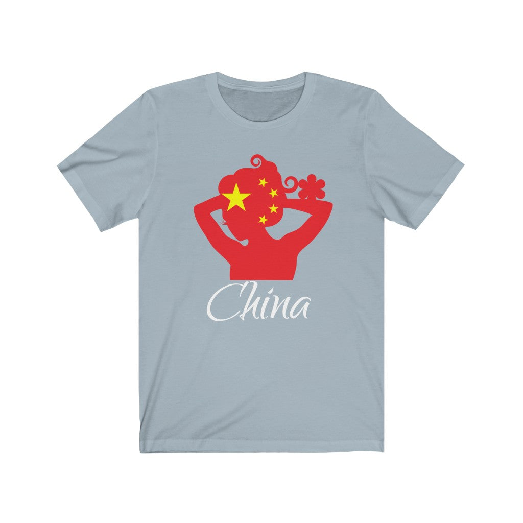 China Lady Flag Premium Tee 2 - Unisex