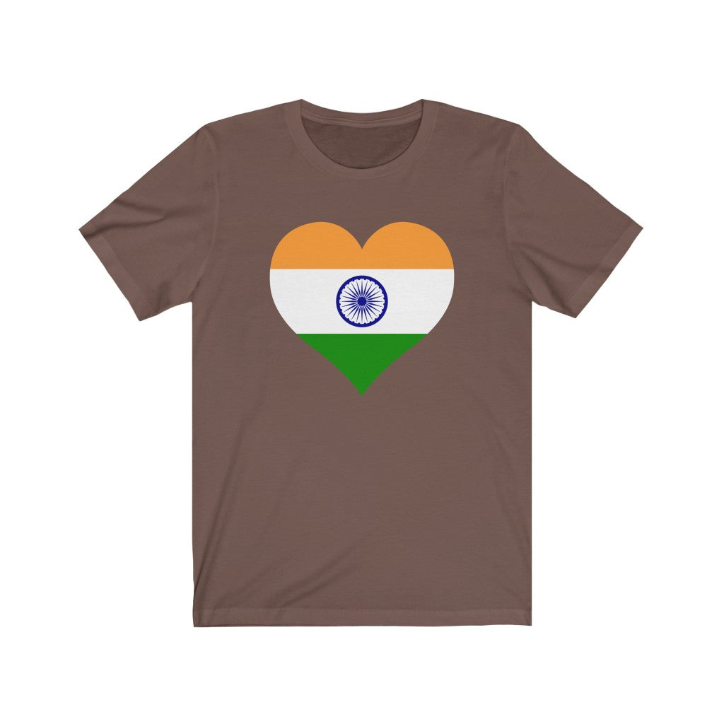 India Heart Flag Premium Tee - Unisex