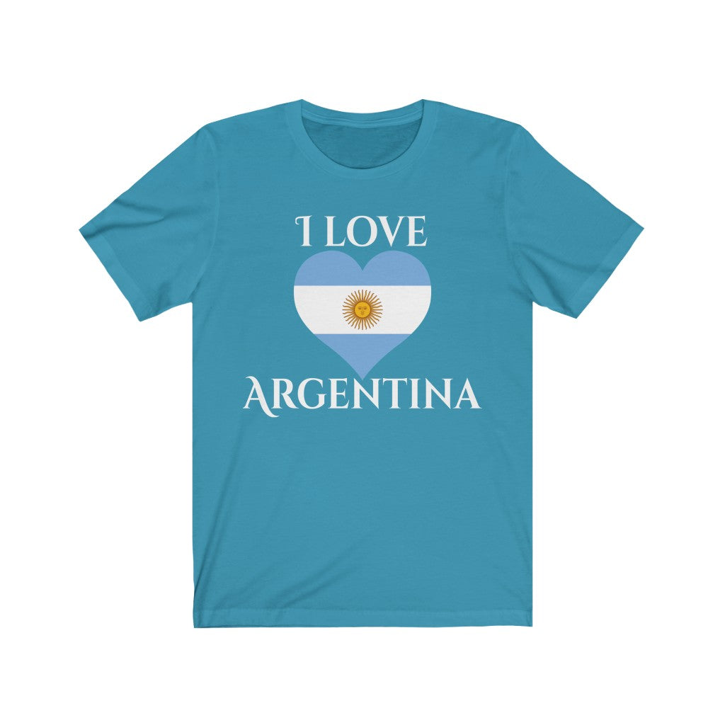 Argentina Heart Flag Premium Tee 2 - Unisex