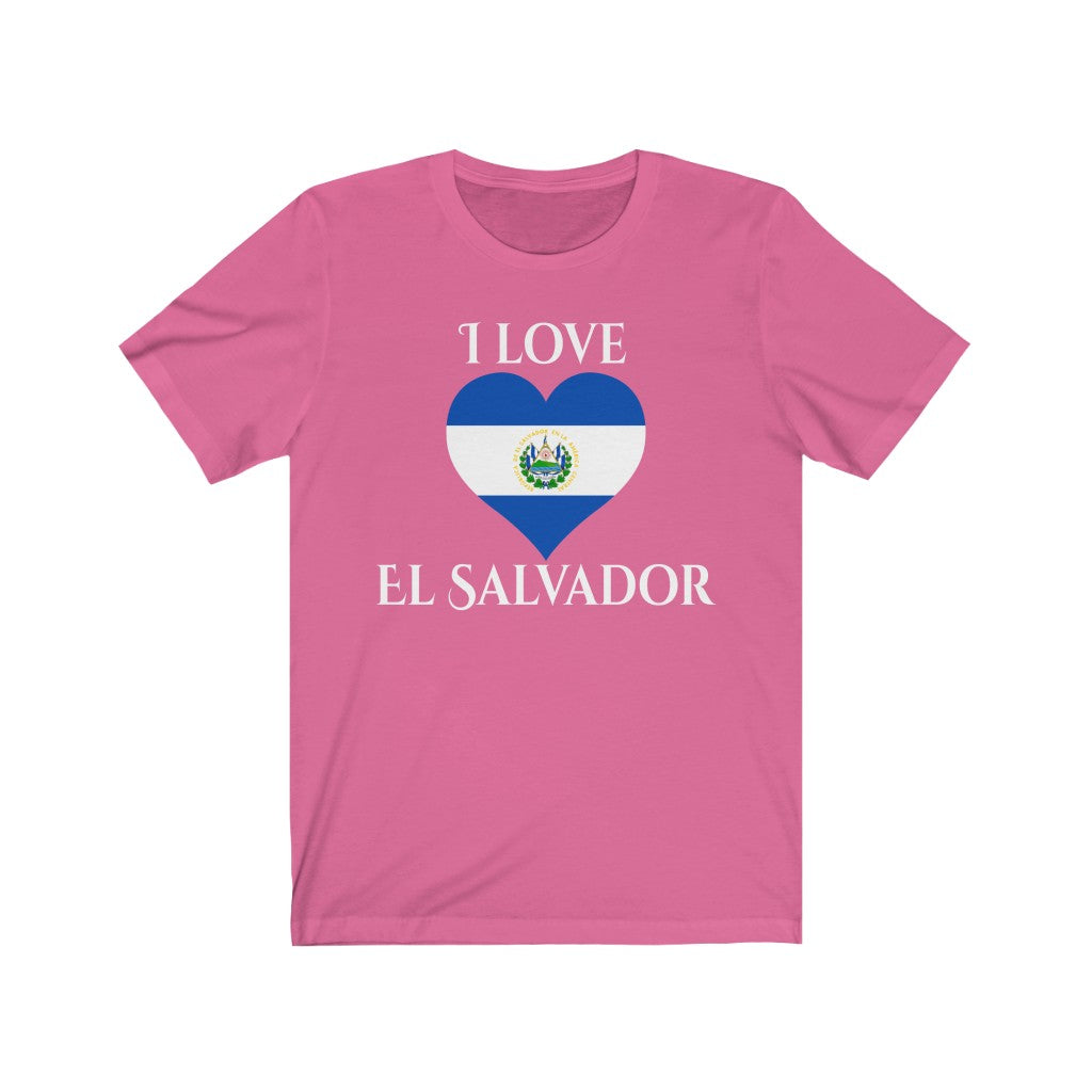 El Salvador Heart Flag Premium Tee 2 - Unisex