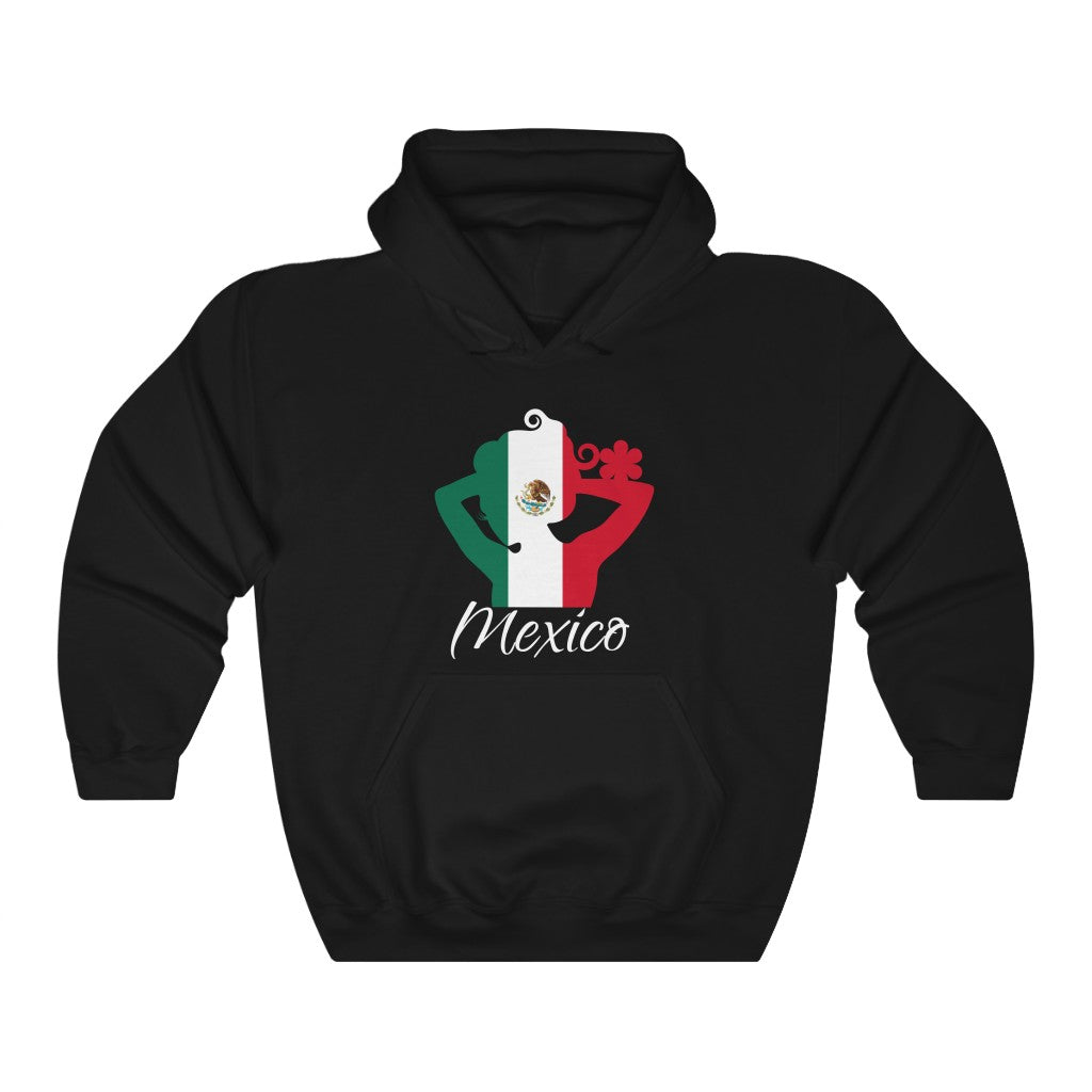 Mexico Lady Flag Hoodie Sweatshirt 2 - Unisex