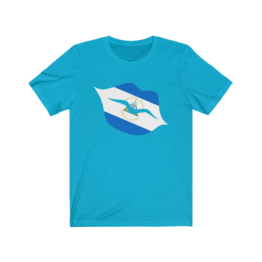 Nicaragua Lips Flag Premium Tee - Unisex