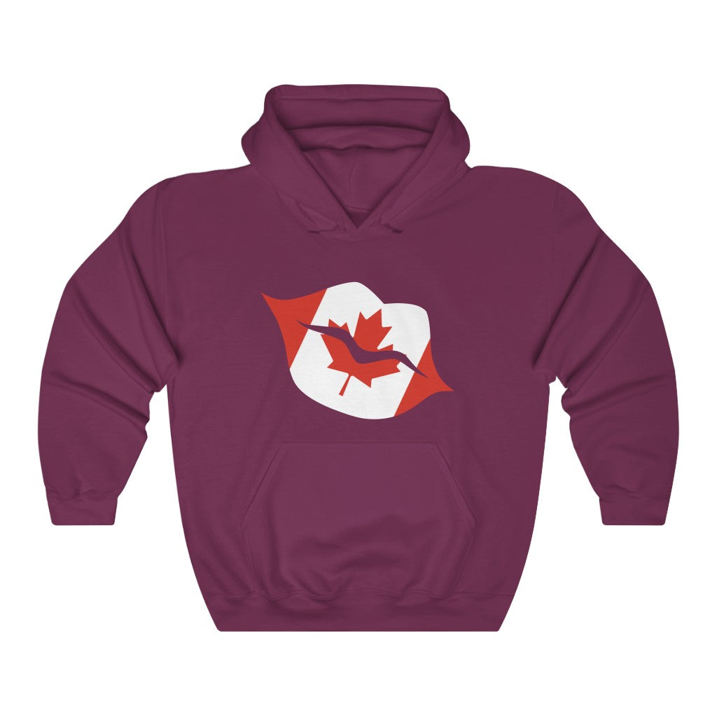 Canada Lips Flag Hoodie Sweatshirt - Unisex