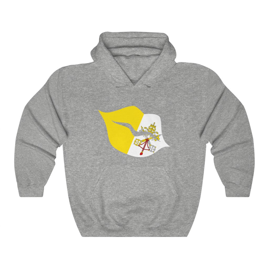 Holy See Lips Flag Hoodie Sweatshirt - Unisex