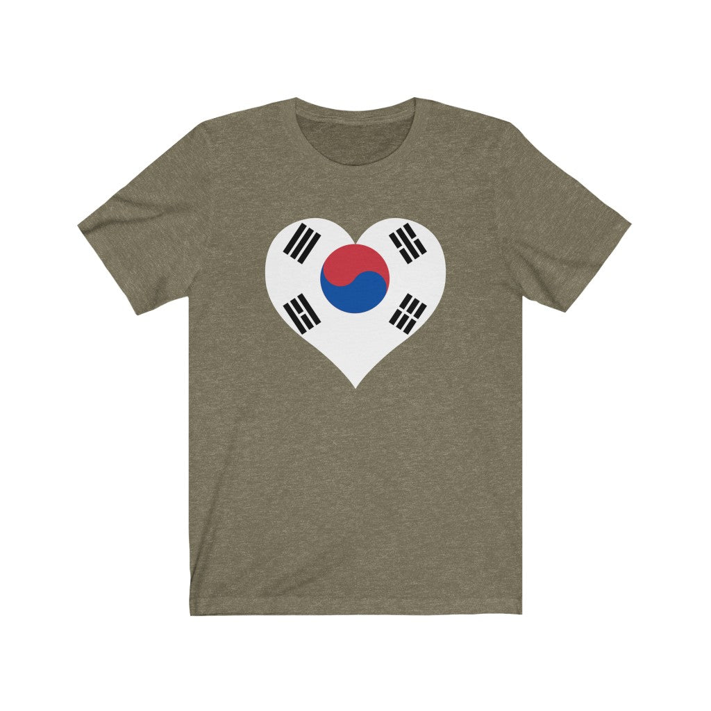 South Korea Heart Flag Premium Tee - Unisex