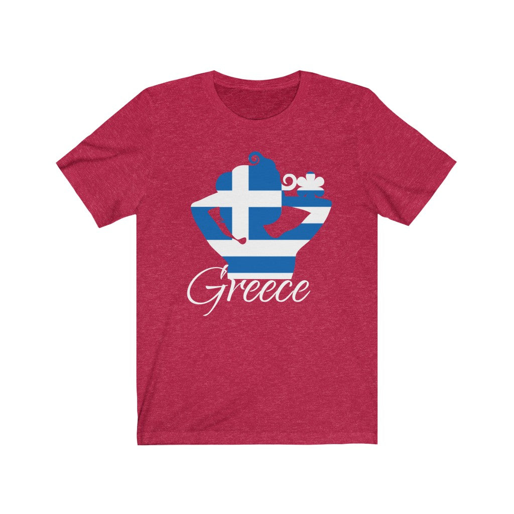 Greece Lady Flag Premium Tee 2 - Unisex