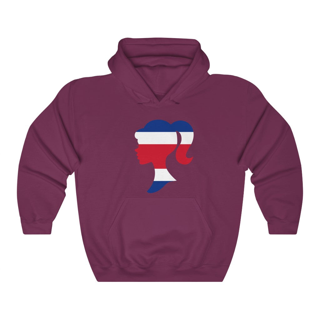 Costa Rica Girl Flag Hoodie Sweatshirt - Unisex