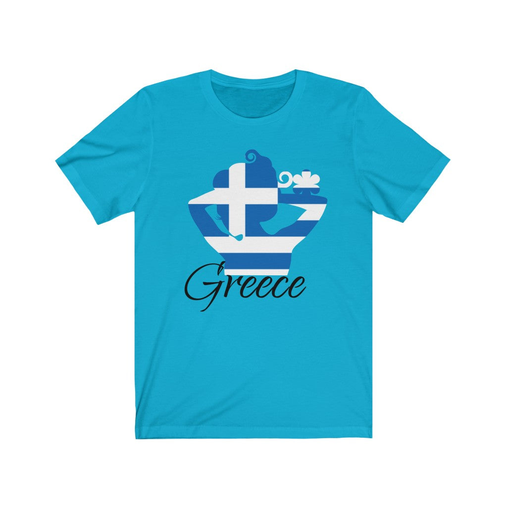 Greece Lady Flag Premium Tee 1 - Unisex