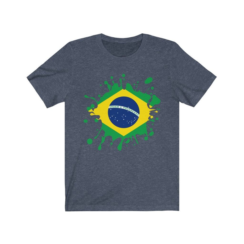 Brazil Splat Flag Premium Tee - Unisex