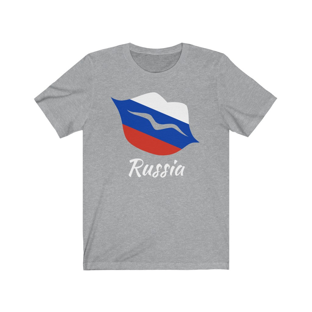 Russia Lips Flag Premium Tee 2 - Unisex