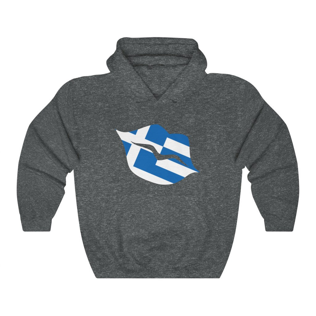 Greece Lips Flag Hoodie Sweatshirt - Unisex