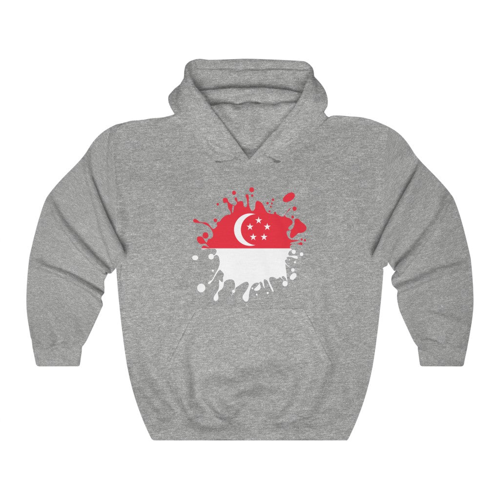 Singapore Splat Flag Hoodie Sweatshirt - Unisex