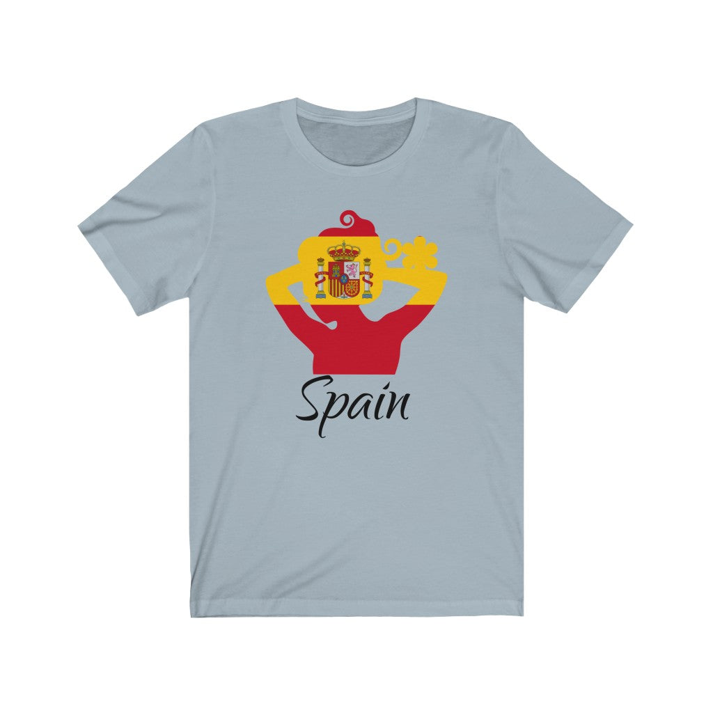 Spain Lady Flag Premium Tee 1 - Unisex