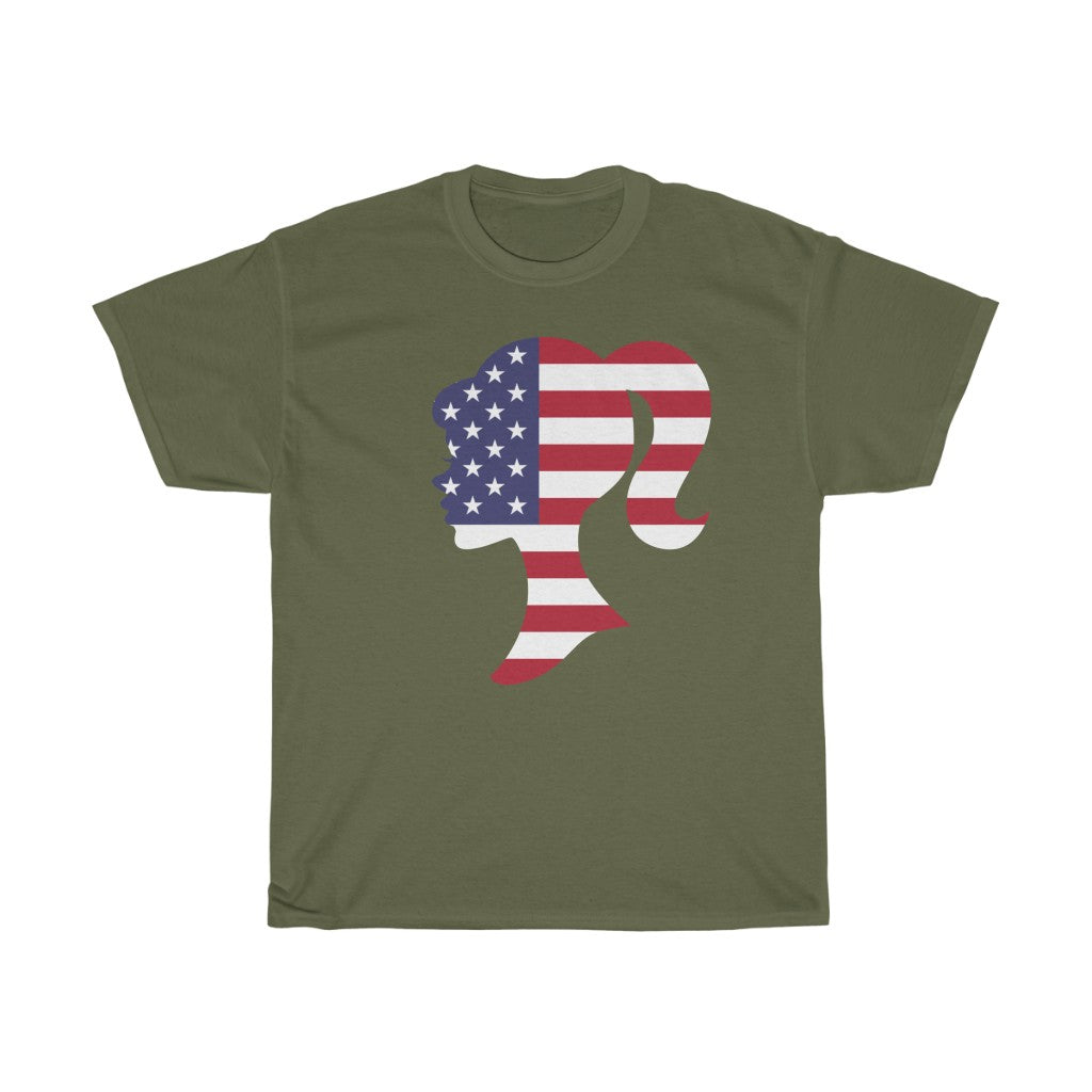 United States of America Girl Flag Standard Tee - Unisex