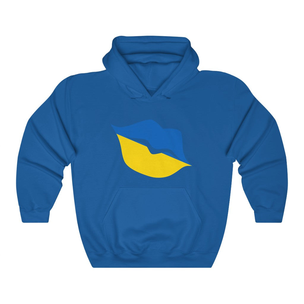 Ukraine Lips Flag Hoodie Sweatshirt - Unisex