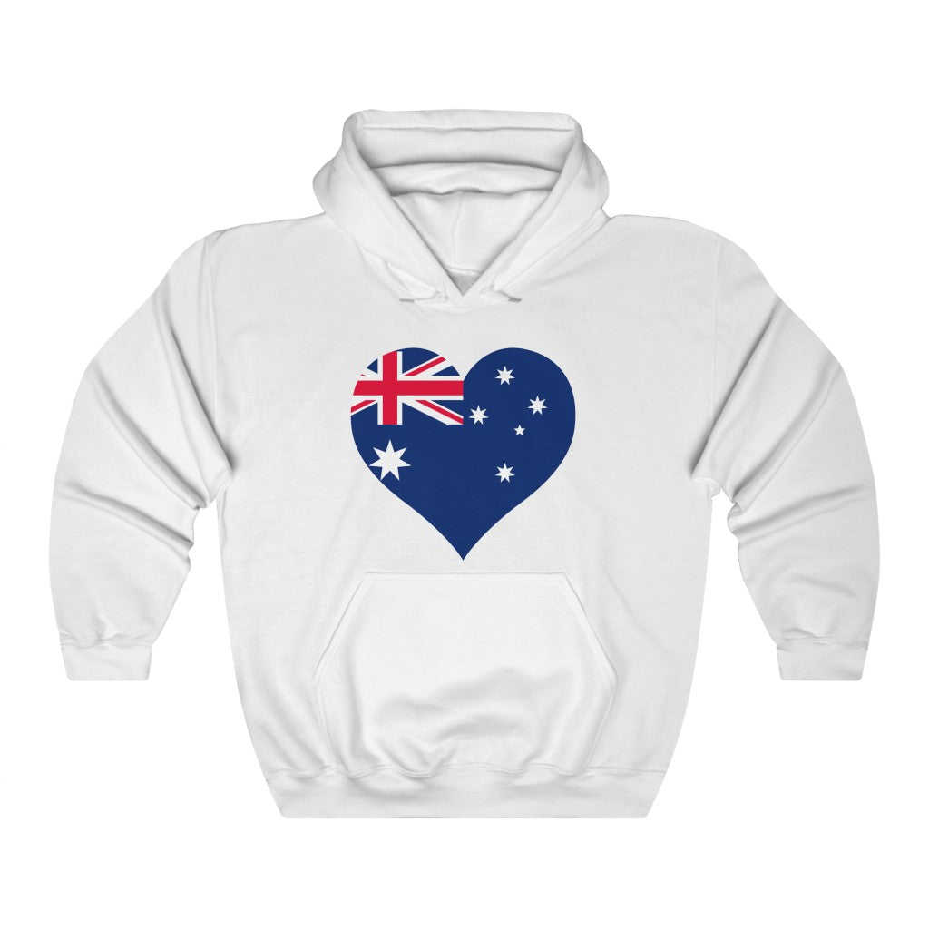 Australia Heart Flag Hoodie Sweatshirt - Unisex