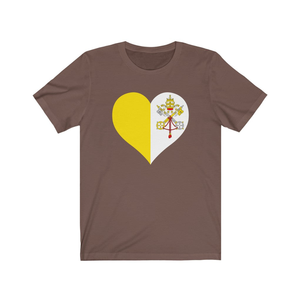 Holy See Heart Flag Premium Tee - Unisex