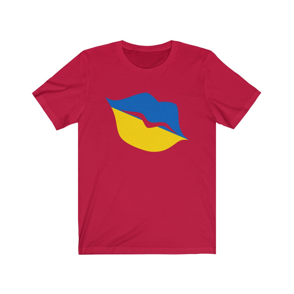 Ukraine Lips Flag Premium Tee - Unisex