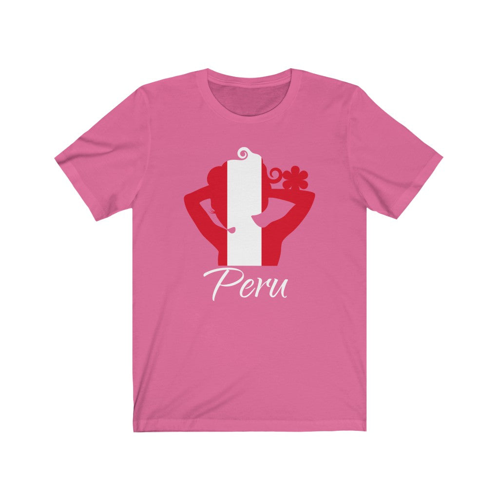 Peru Lady Flag Premium Tee 2 - Unisex