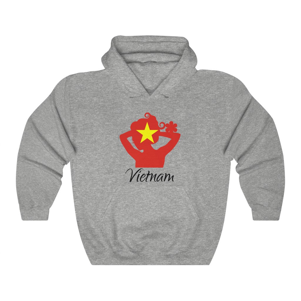 Vietnam Lady Flag Hoodie Sweatshirt 1 - Unisex