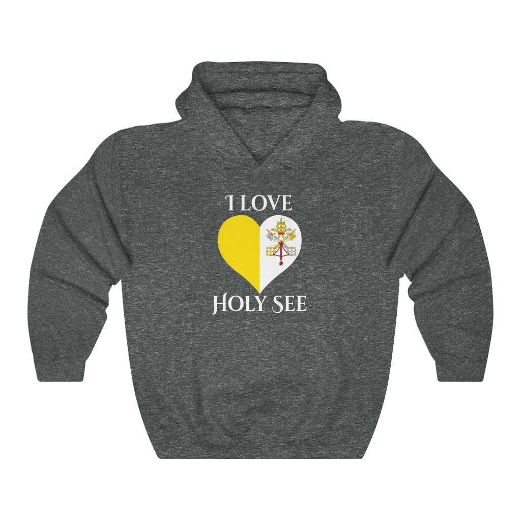 Holy See Heart Flag Hoodie Sweatshirt 2 - Unisex