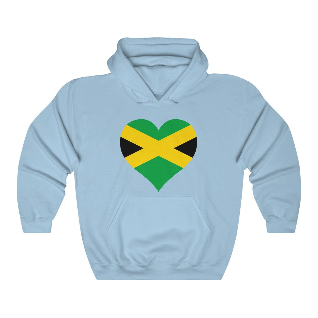 Jamaica Heart Flag Hoodie Sweatshirt - Unisex