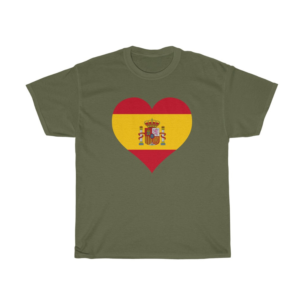 Spain Heart Flag Standard Tee - Unisex