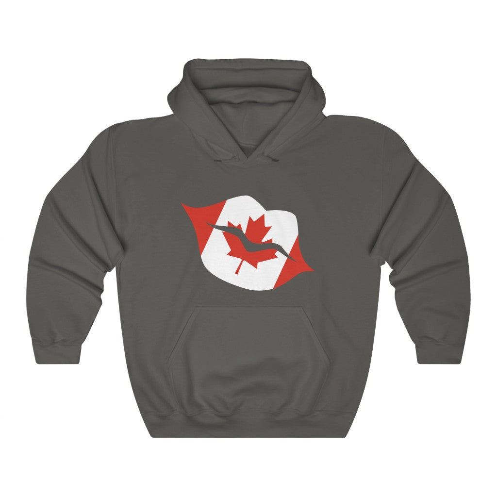Canada Lips Flag Hoodie Sweatshirt - Unisex