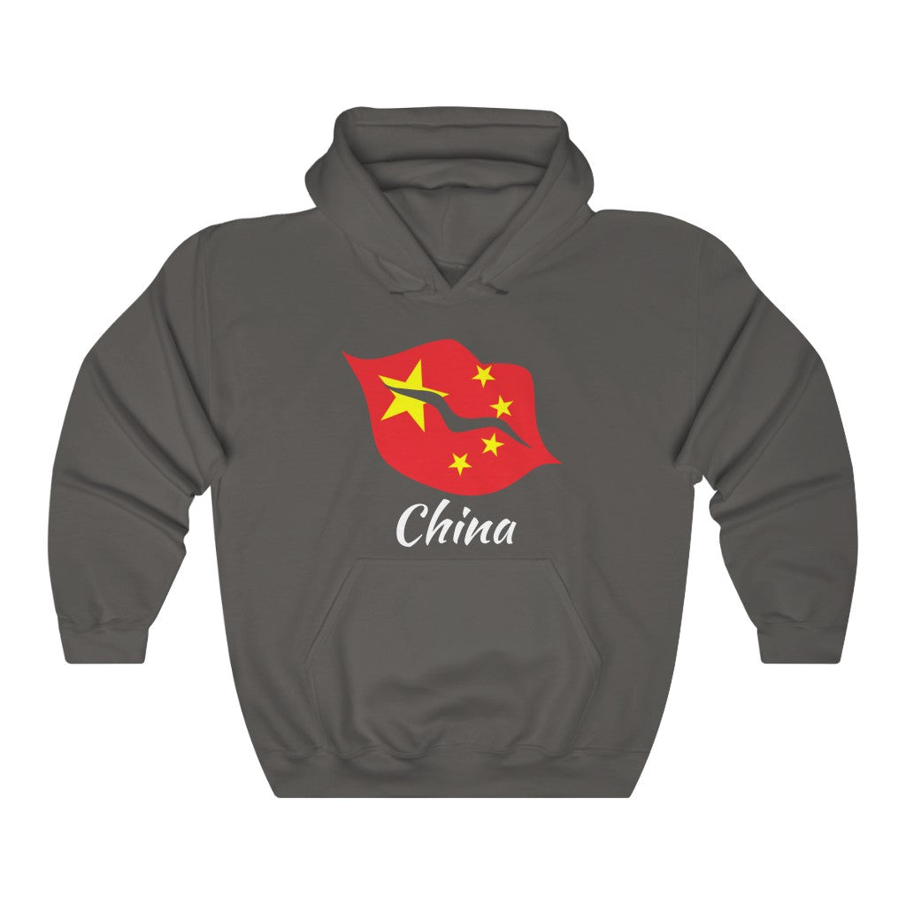China Lips Flag Hoodie Sweatshirt 2 - Unisex
