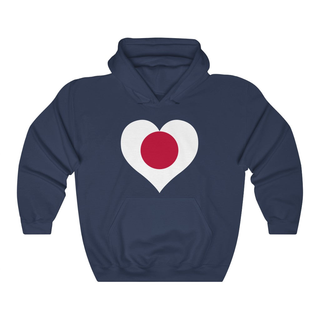 Japan Heart Flag Hoodie Sweatshirt - Unisex