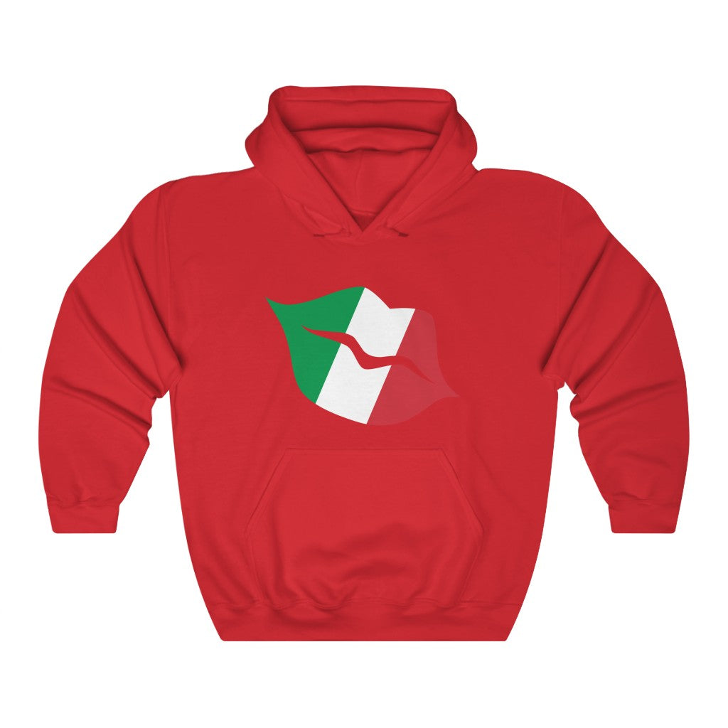 Italy Lips Flag Hoodie Sweatshirt - Unisex