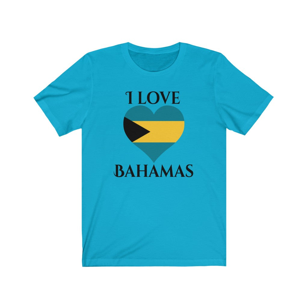 Bahamas Heart Flag Premium Tee 1 - Unisex