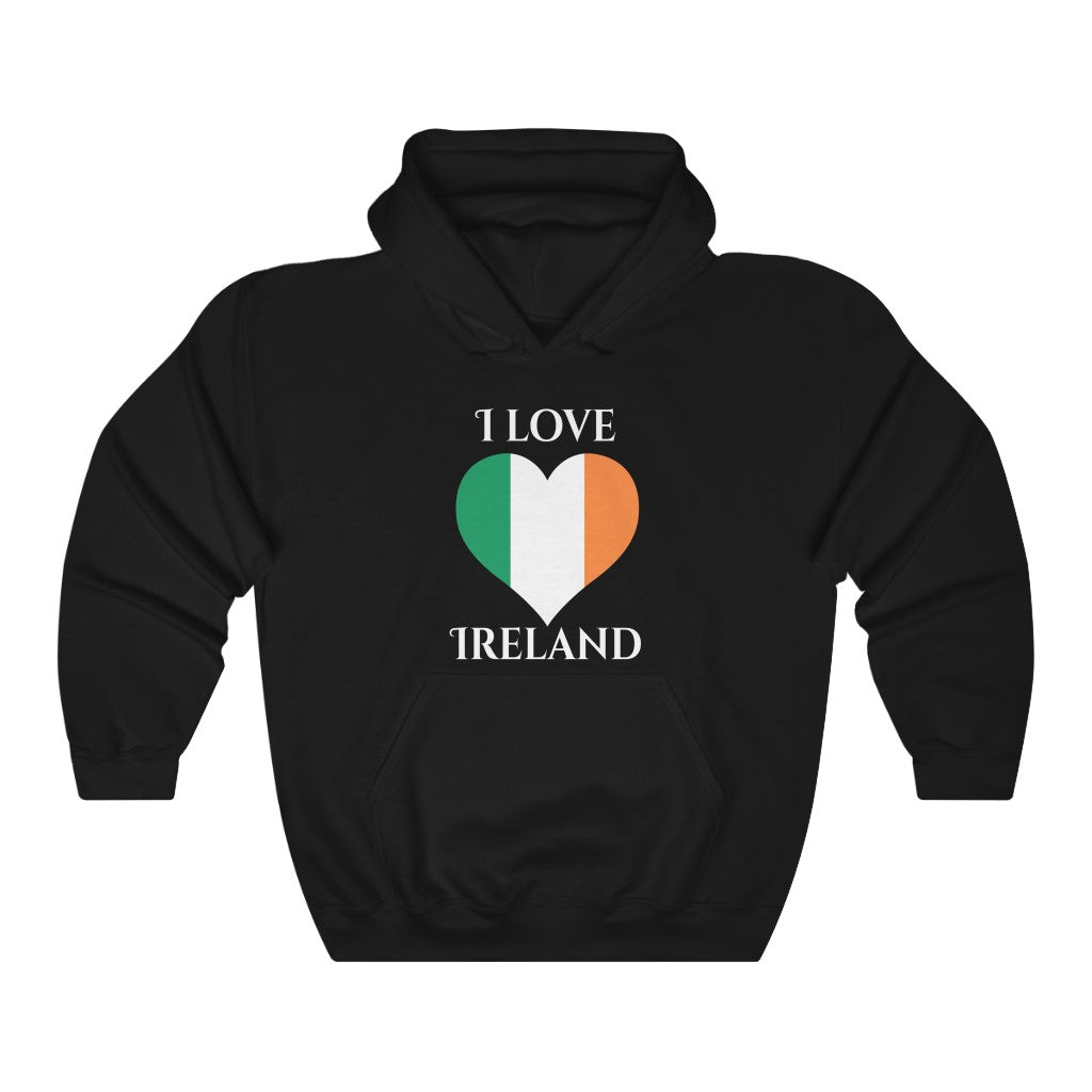 Ireland Heart Flag Hoodie Sweatshirt 2 - Unisex