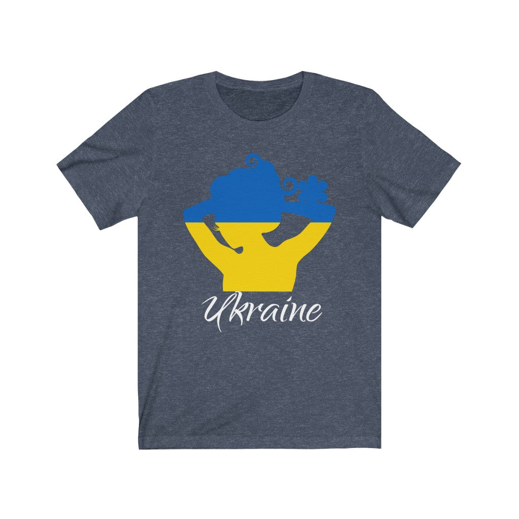 Ukraine Lady Flag Premium Tee 2 - Unisex