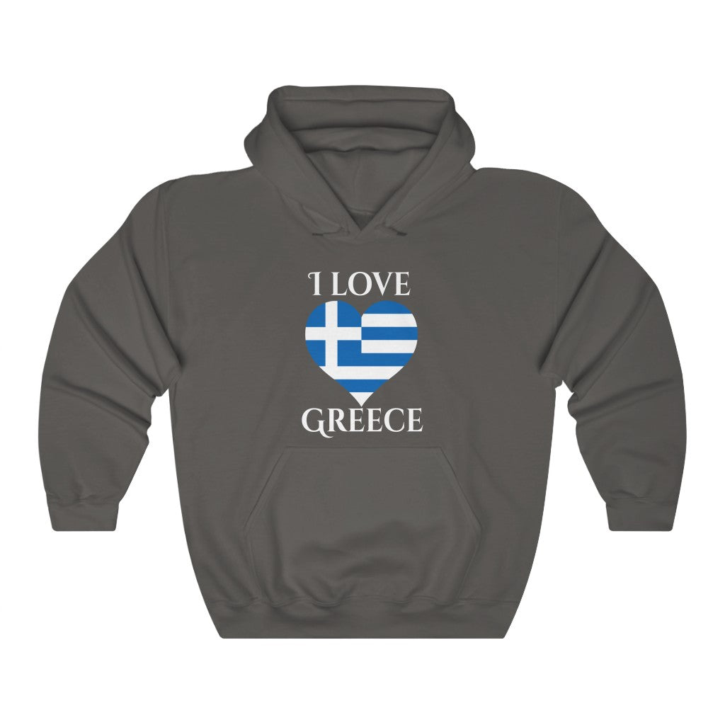 Greece Heart Flag Hoodie Sweatshirt 2 - Unisex