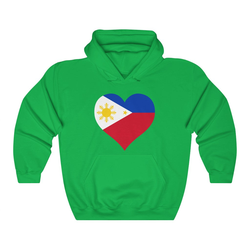 Philippines Heart Flag Hoodie Sweatshirt - Unisex