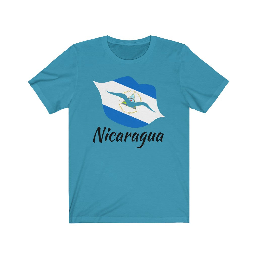 Nicaragua Lips Flag Premium Tee 1 - Unisex